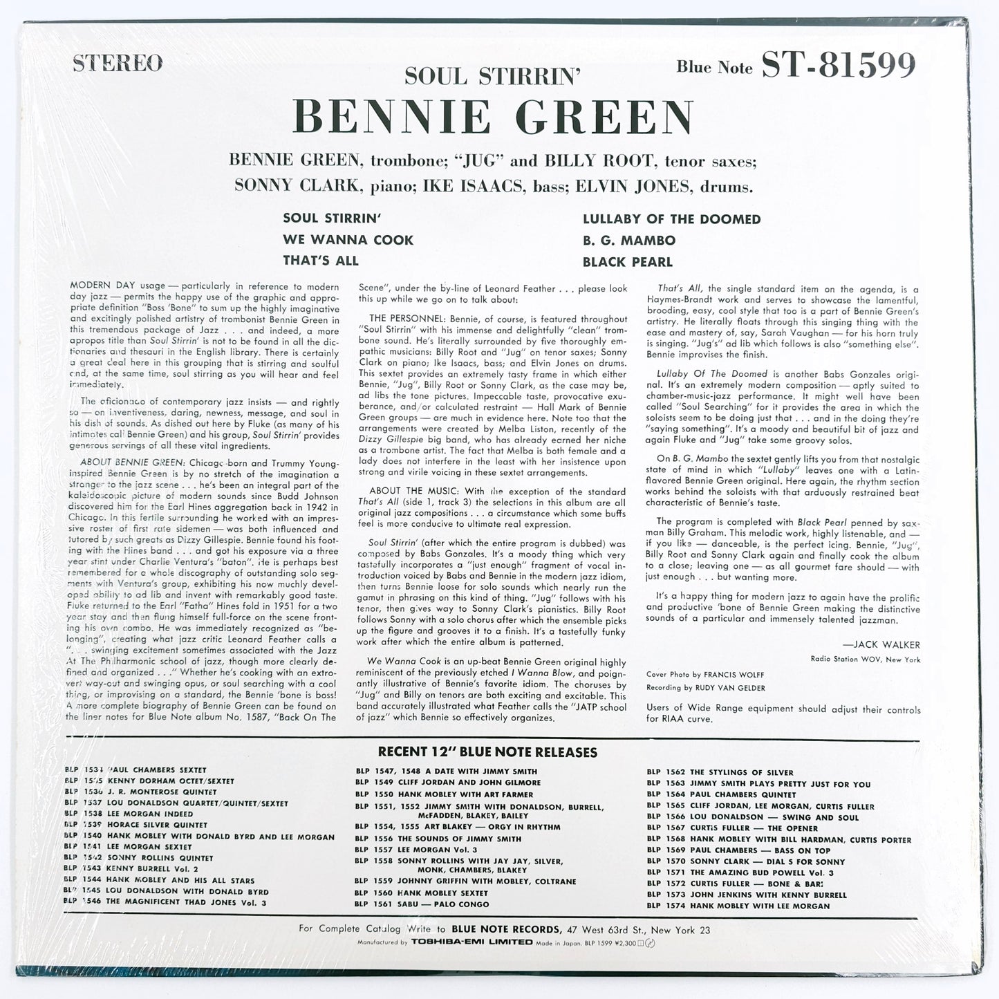 Bennie Green – Soul Stirrin'