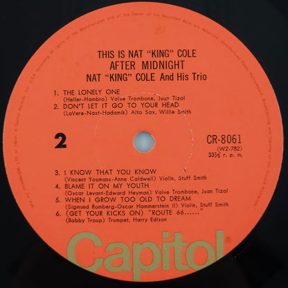 Nat 'King' Cole And His Trio – This Is Nat "King" Cole After Midnight