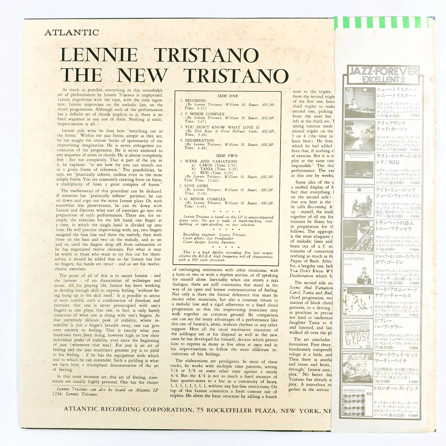 Lennie Tristano – The New Tristano