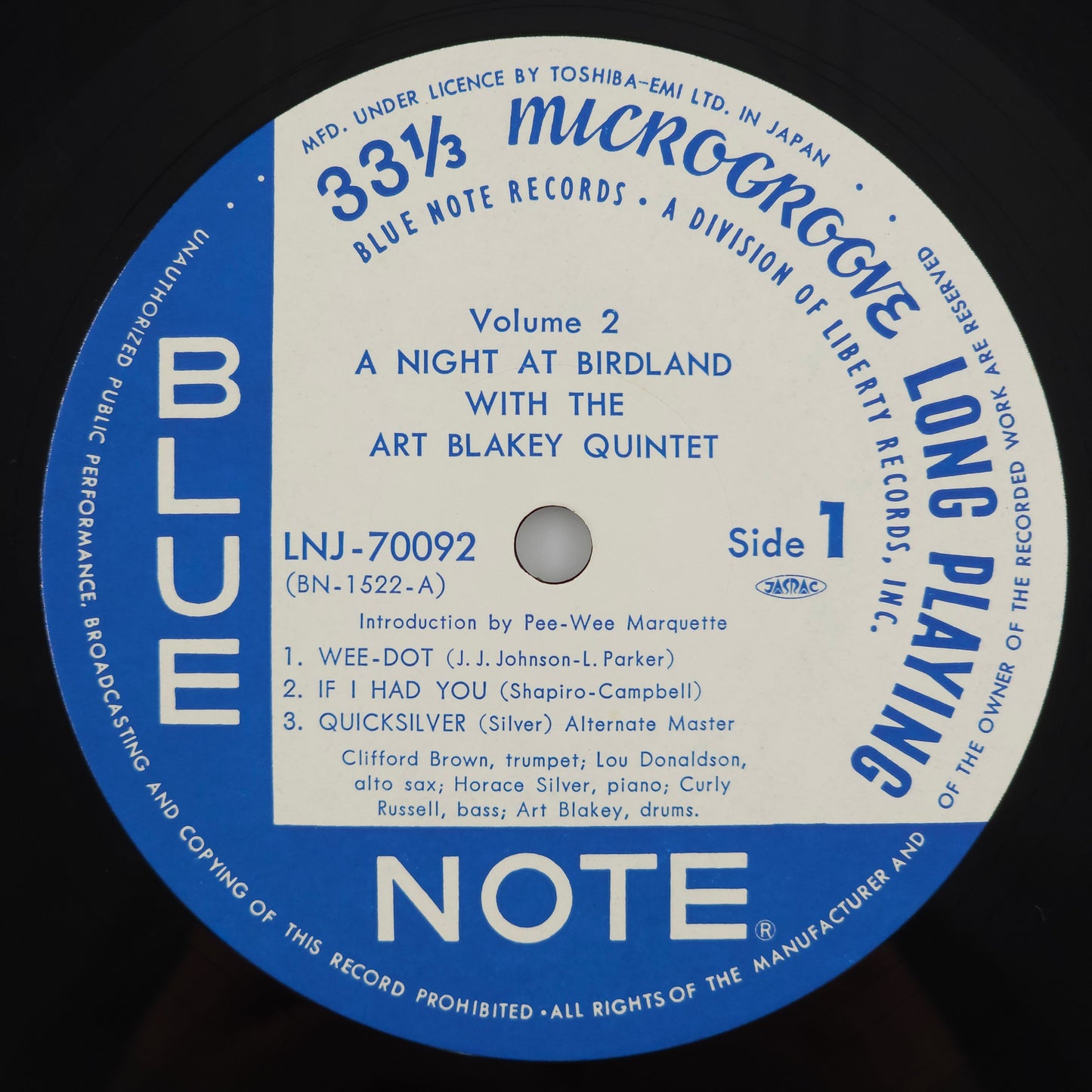 Art Blakey Quintet – A Night At Birdland, Volume 2