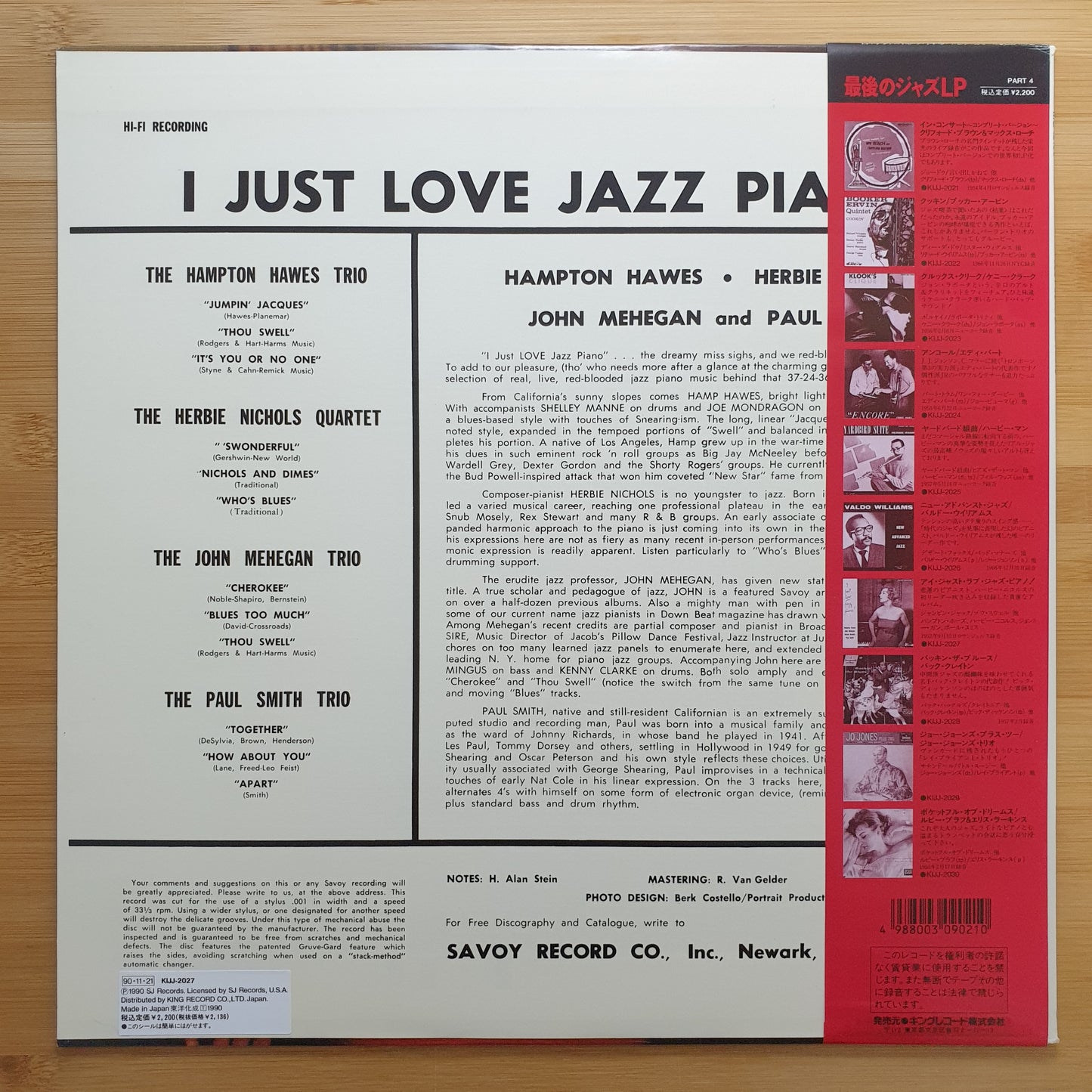 Hampton Hawes, Herbie Nichols, John Mehegan, Paul Smith - I Just Love Jazz Piano!