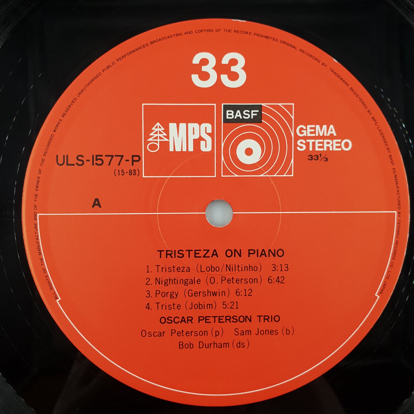 Oscar Peterson Trio - Tristeza On Piano